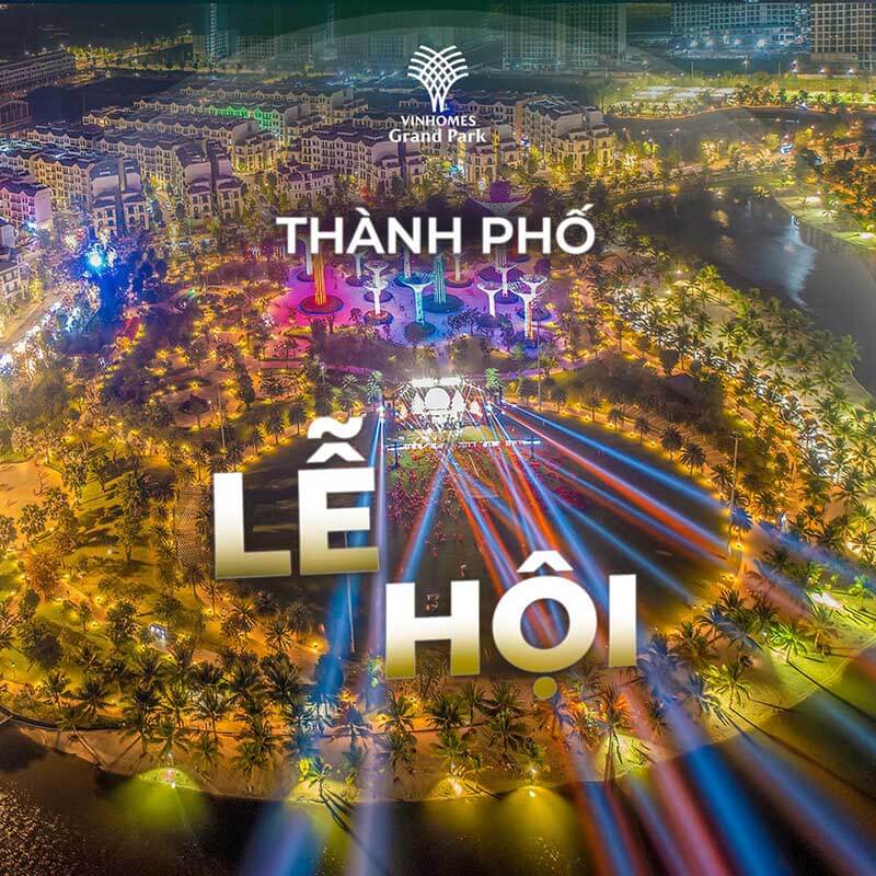 Các hoạt động lễ hội sầm uất tại quảng trường và công viên Vinhomes Grand Park