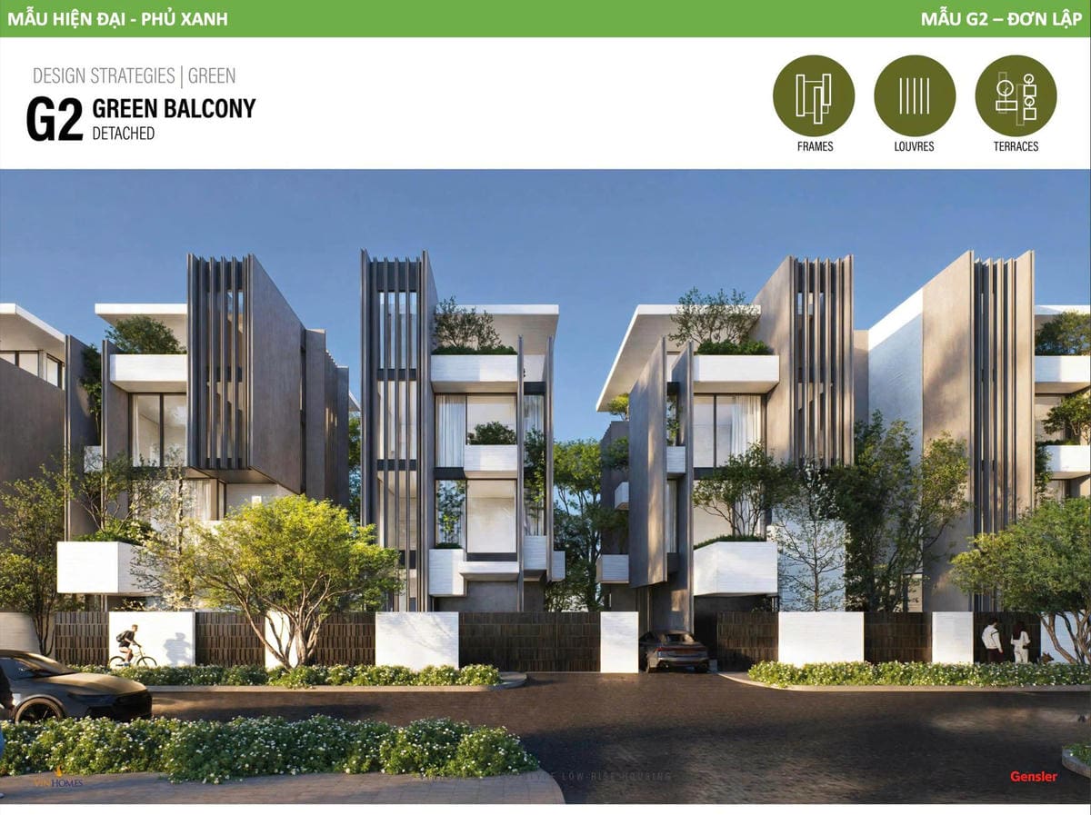 mẫu nhà biệt thự song lập ở Vinhomes Green Paradise Cần Giờ