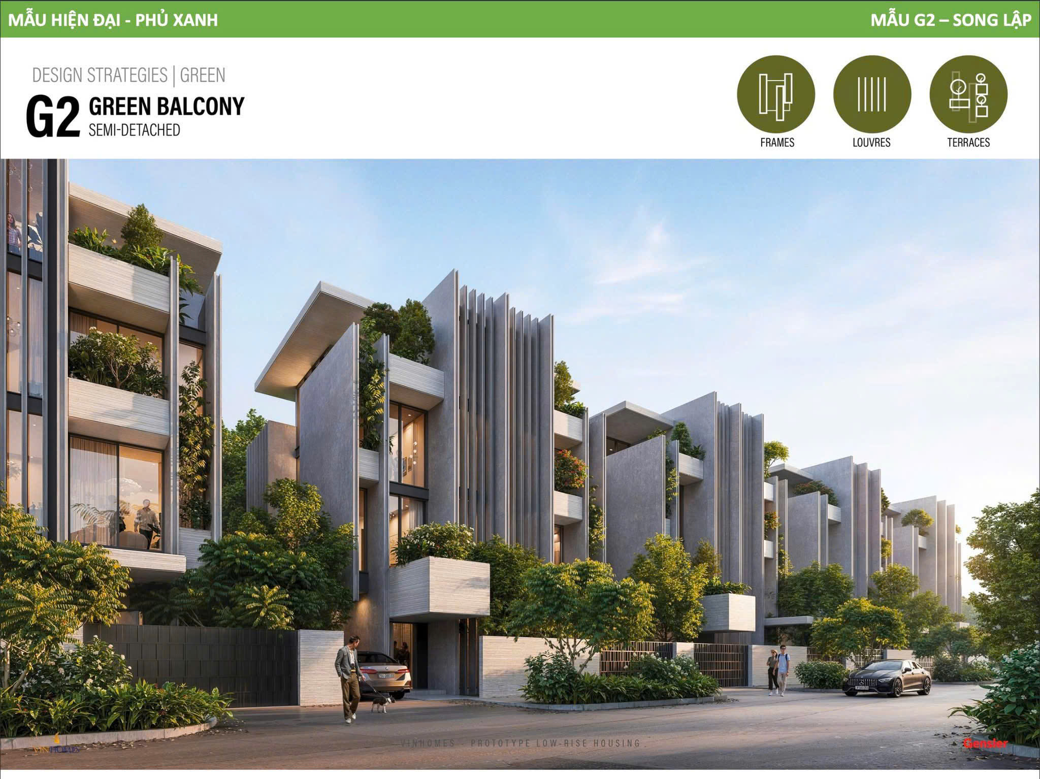 Cảnh quan và thiết kế biệt thự sang trọng tại Vinhomes Green Paradise mang đến không gian sống như resort