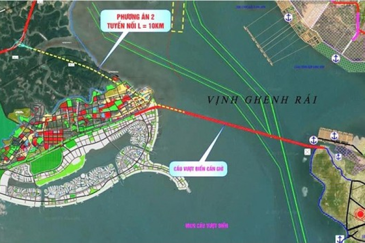 Phối cảnh thiết kế tuyến đường vượt biển kết hợp hầm dìm nối liền Cần Giờ và Vũng Tàu