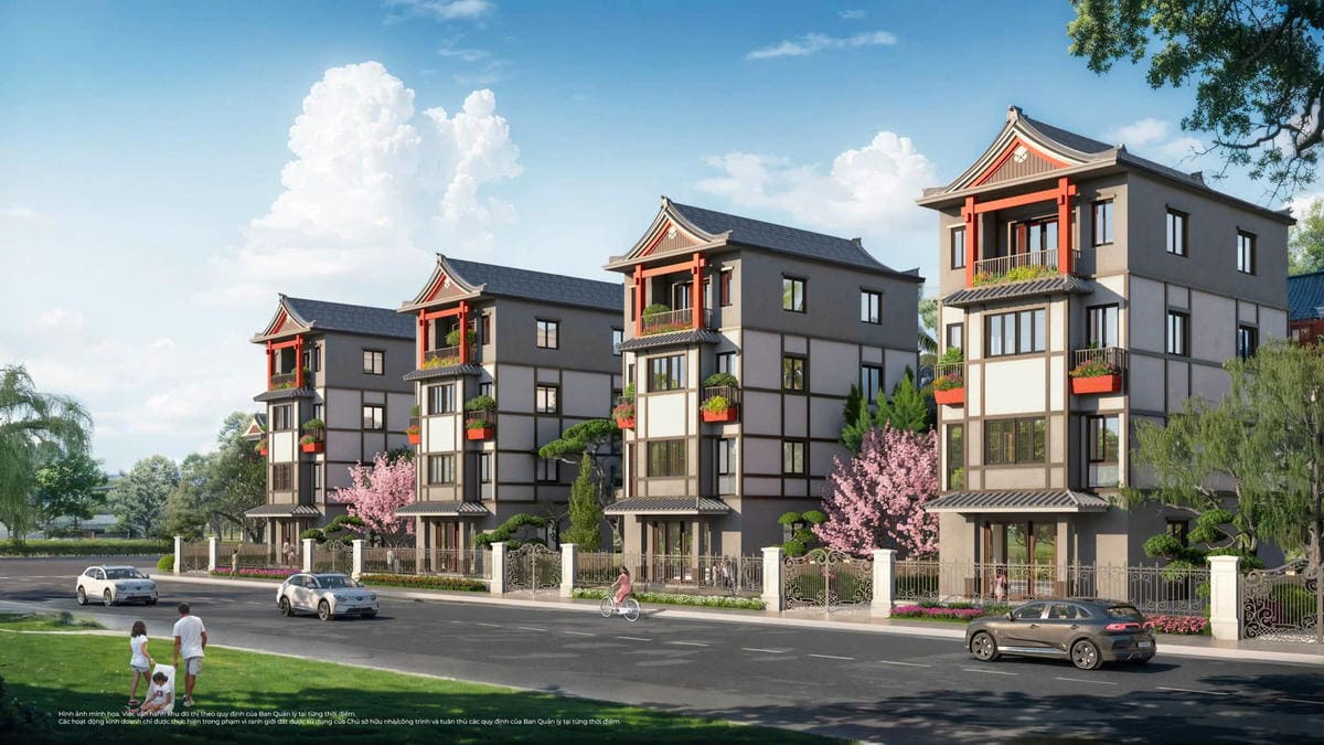Phối cảnh dòng sản phẩm nhà phố thương mại (Townhouse) tại dự án lấn biển Cần Giờ