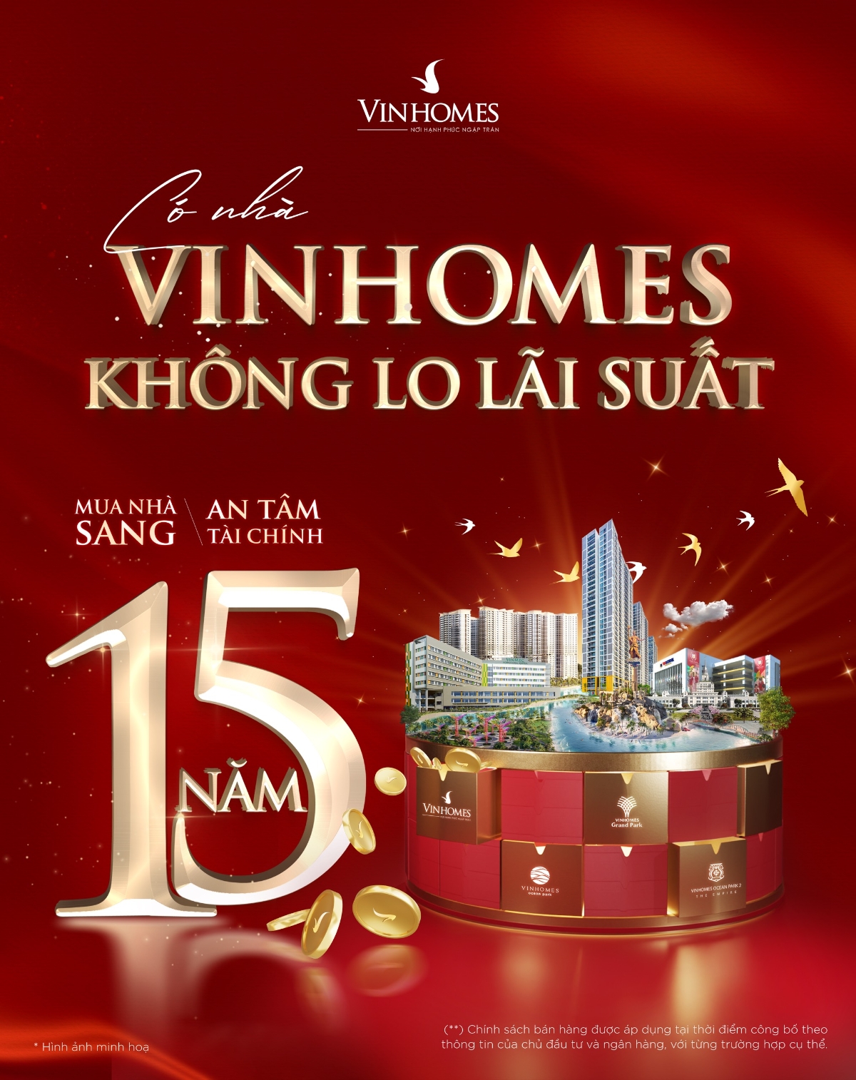 Minh họa hỗ trợ tài chính và chính sách vay ưu đãi khi mua nhà tại dự án Vinhomes Saigon Park