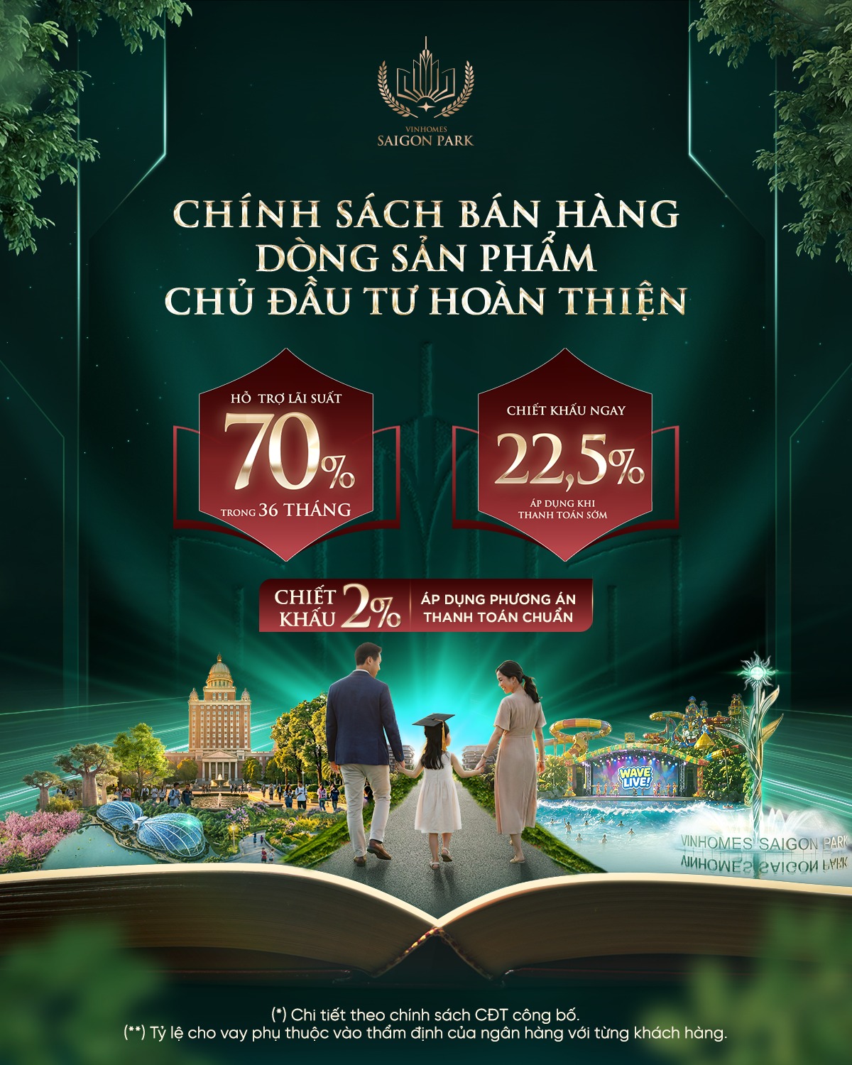Phối cảnh nội thất tiêu chuẩn dòng sản phẩm Chủ đầu tư Hoàn thiện tại Vinhomes Saigon Park