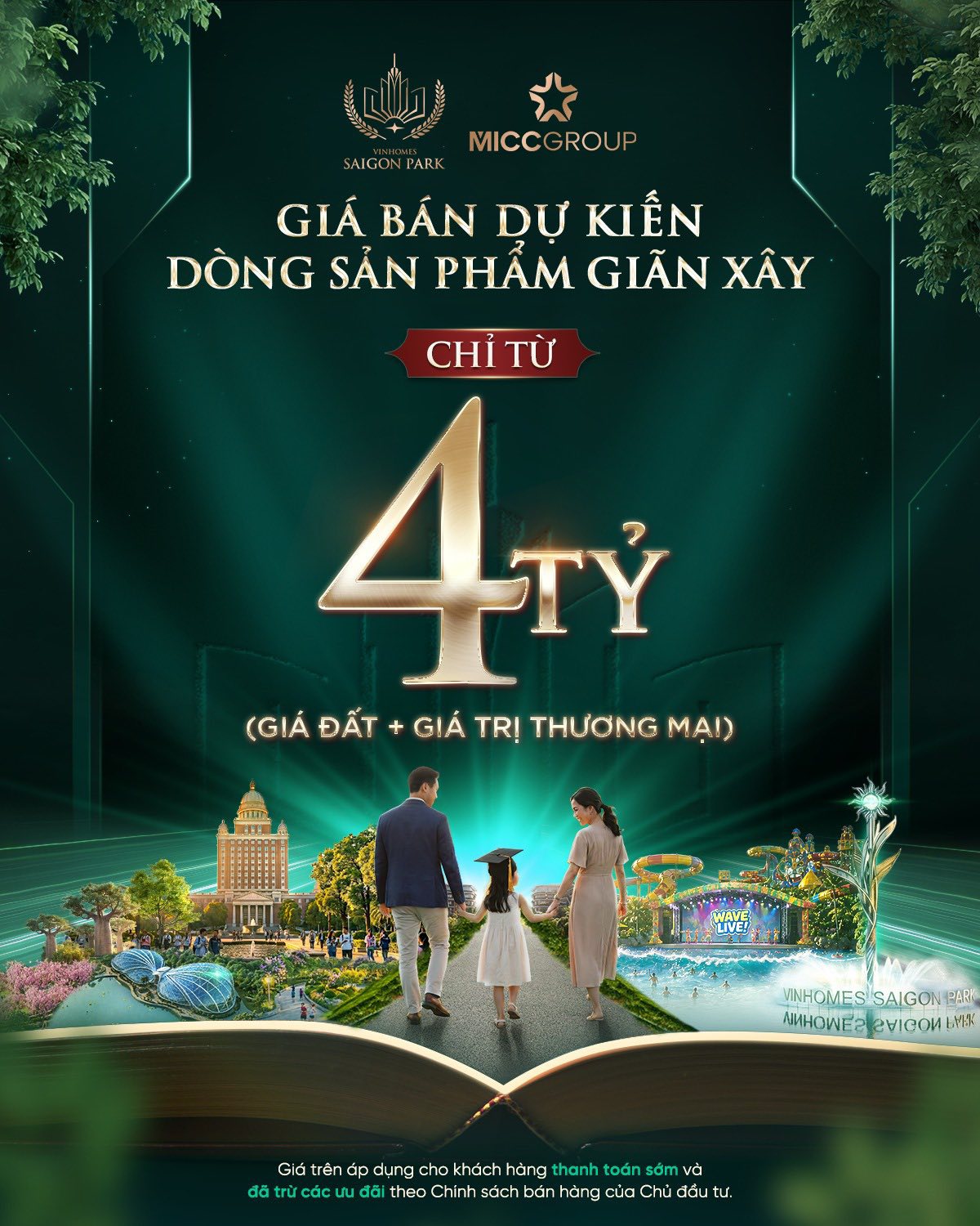 Phối cảnh dòng sản phẩm Giãn Xây tại dự án Vinhomes Saigon Park