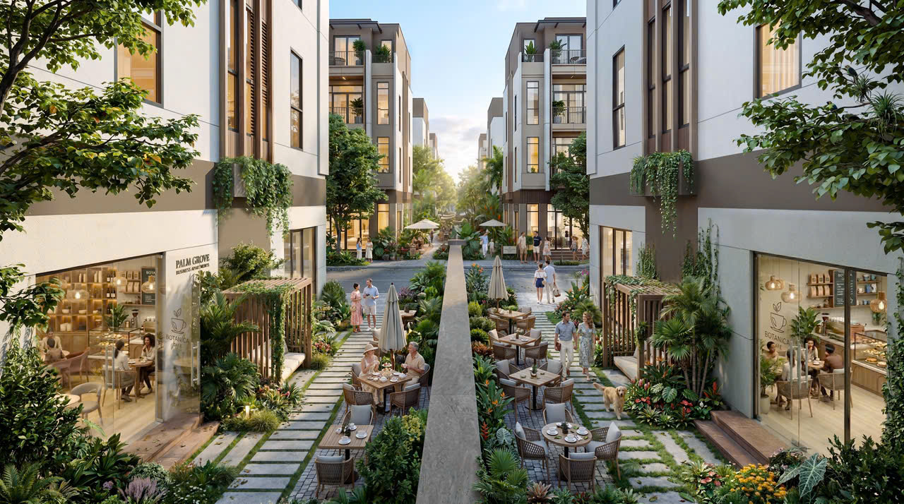 Phối cảnh Shophouse tại phân khu Đại học - Ivy Park