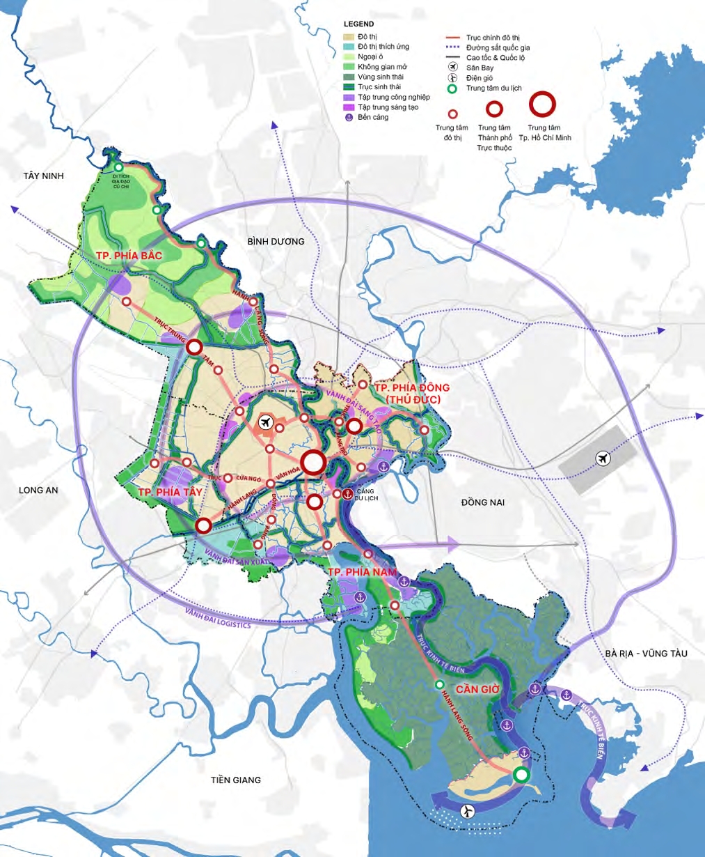 Bản đồ quy hoạch Tây Bắc TP.HCM 2026 với sự bứt phá của dự án Vinhomes Hóc Môn