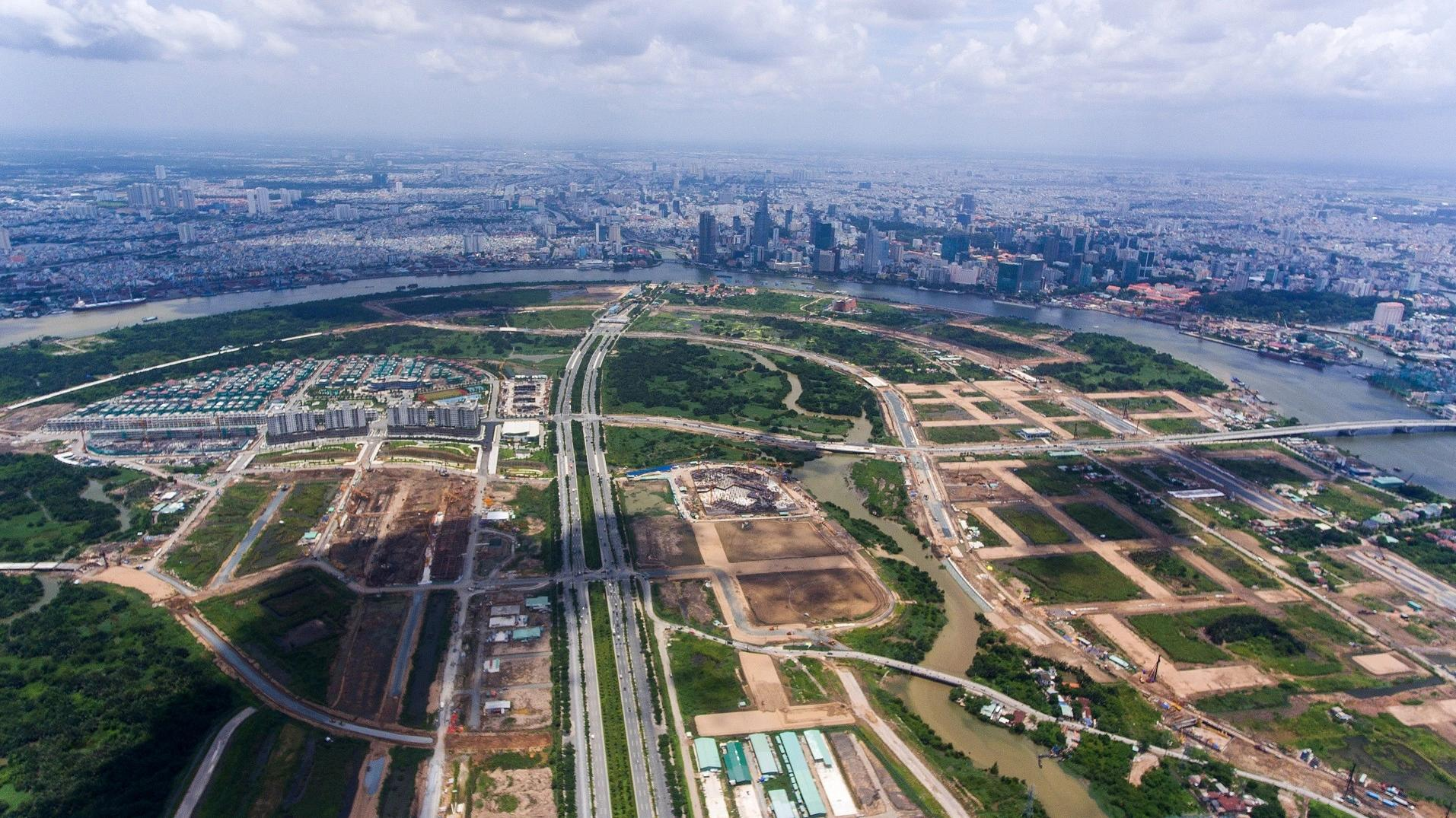 Sơ đồ tuyến đường Vành Đai 3 TP.HCM đi qua khu vực Tây Bắc và kết nối trực tiếp với dự án Vinhomes Saigon Park