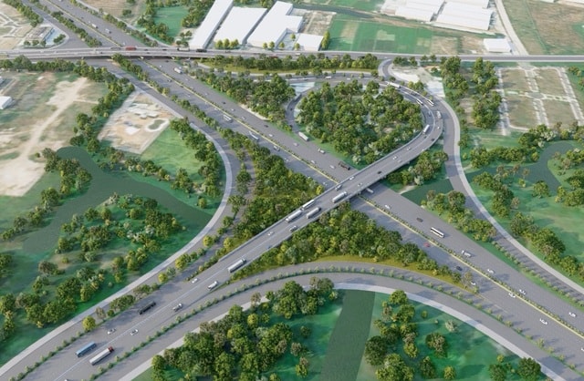 Phối cảnh siêu nút giao cao tốc TP.HCM - Mộc Bài và Vành đai 3 tại huyện Hóc Môn
