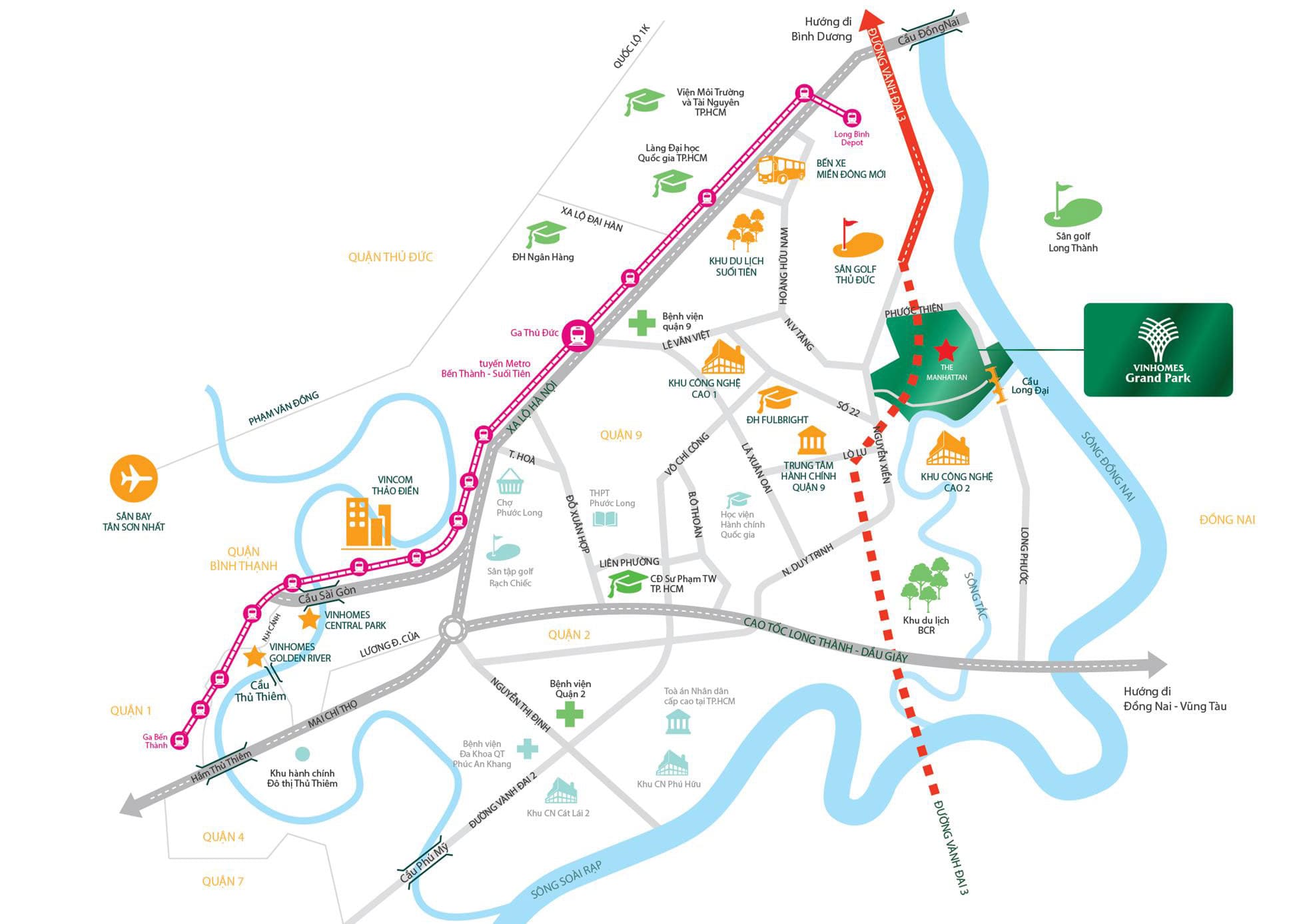 Bức tranh kết nối khu Đông: các trục giao thông, trường học, bệnh viện và liên kết vùng hỗ trợ giá trị bất động sản