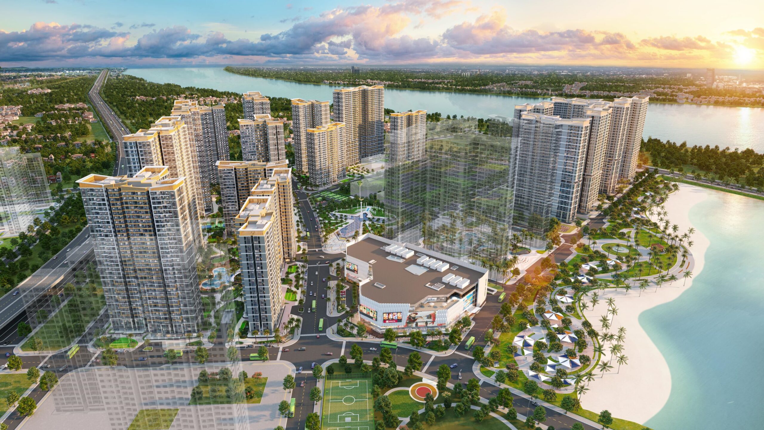 Tổng thể vị trí Glory Heights trong Vinhomes Grand Park – hình ảnh minh họa quy hoạch và kết nối