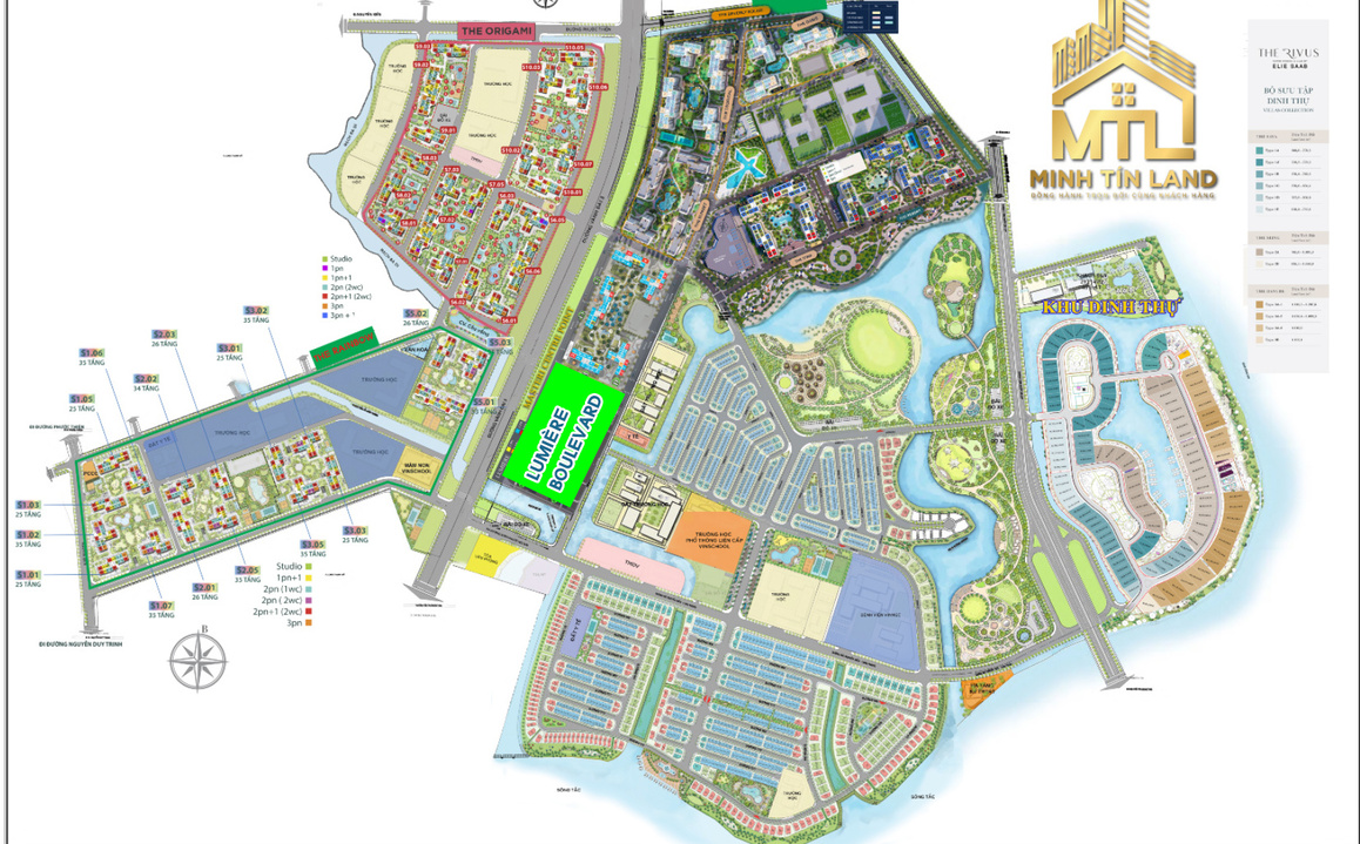 Mặt bằng Lumière Boulevard Vinhomes Grand Park – sơ đồ quy hoạch tổng quan (tham khảo)