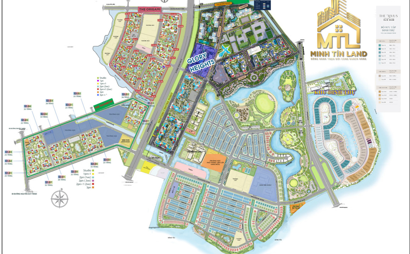 Mặt bằng Glory Heights – hình ảnh minh họa sơ đồ tổng quan