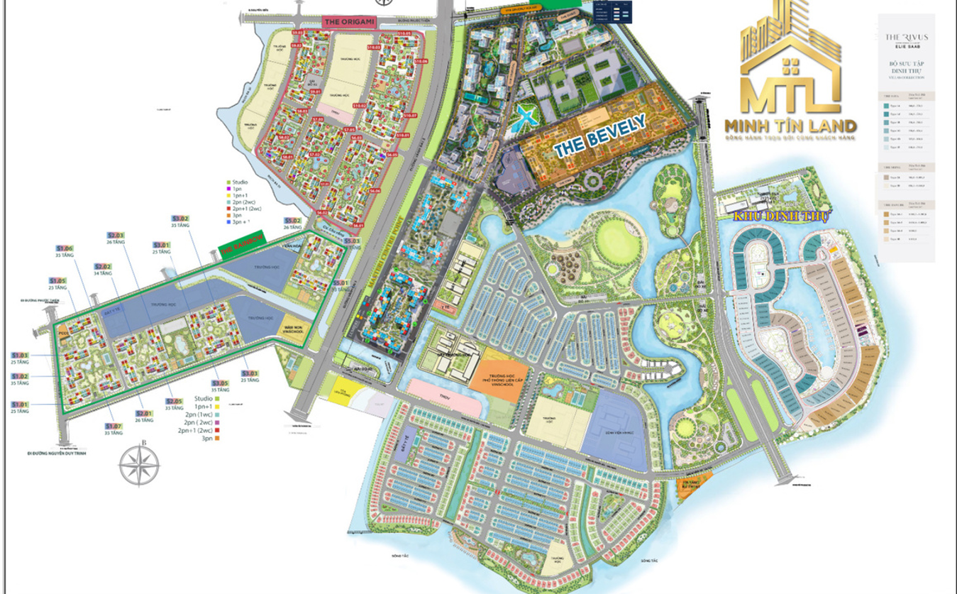 Mặt bằng dự án The Beverly Vinhomes Grand Park – bố trí tổng thể các tòa và không gian tiện ích