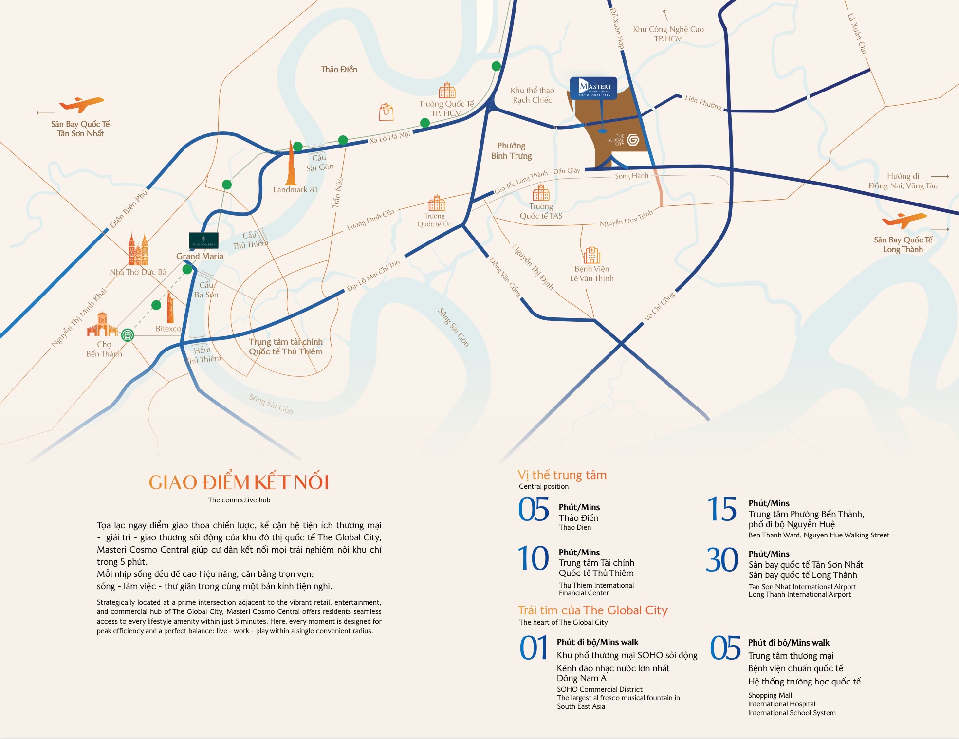 Vị trí Masteri Cosmo Central tại The Global City (đường Đỗ Xuân Hợp, TP.HCM)