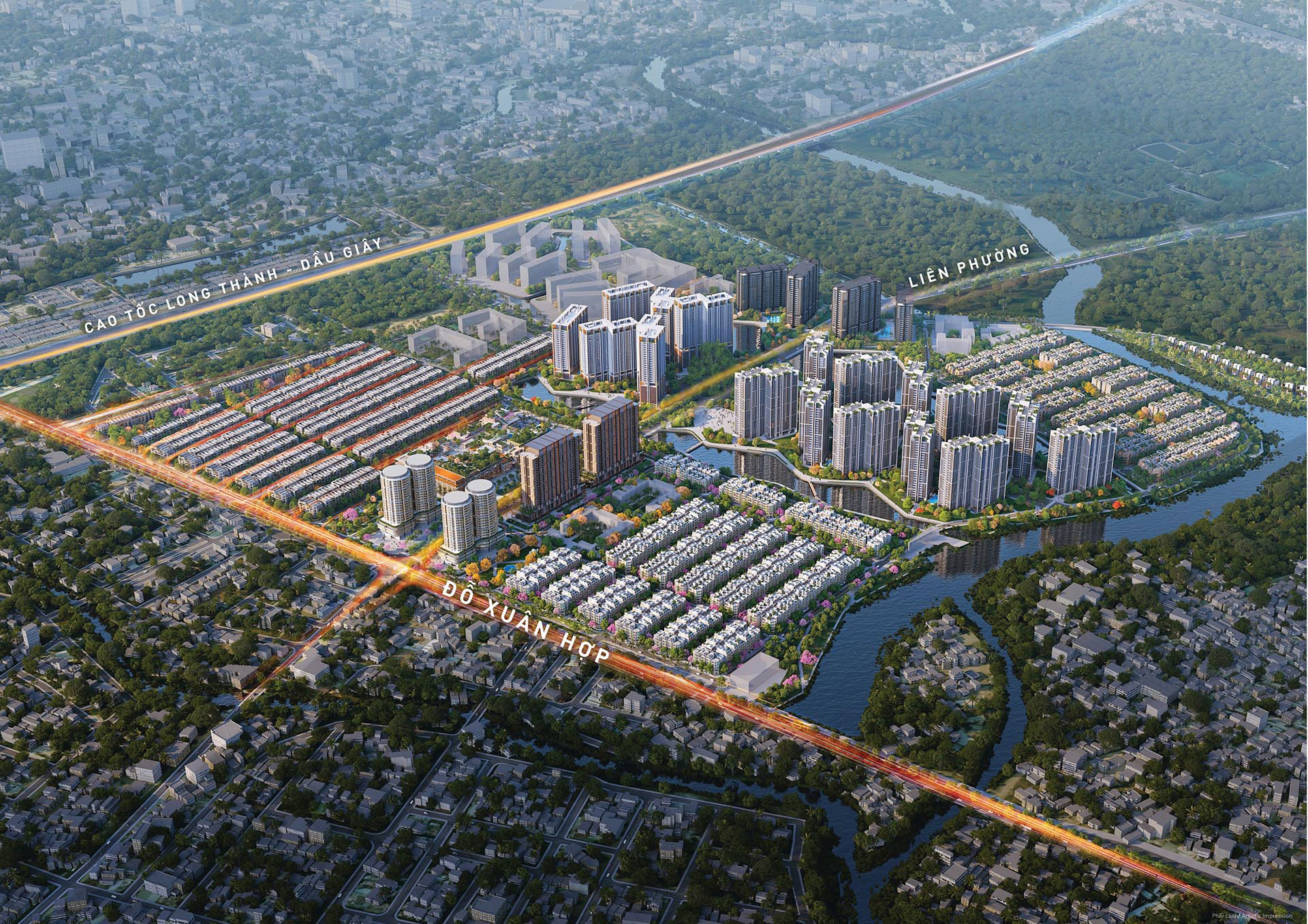 Phối cảnh khu đô thị The Global City tại TP. Thủ Đức: định vị downtown mới với tiện ích thương mại – giải trí và không gian sống cao cấp