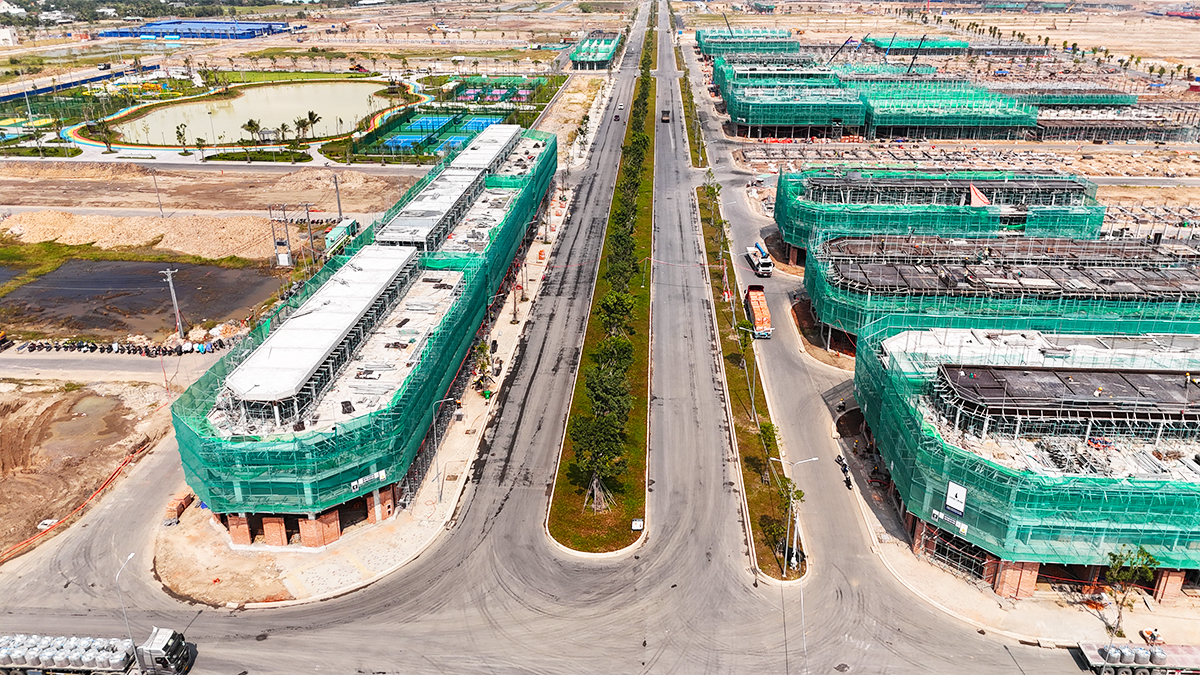 Tiến độ thi công Vinhomes Green City Hậu Nghĩa - tổng quan khu vực đang triển khai (ảnh 7)