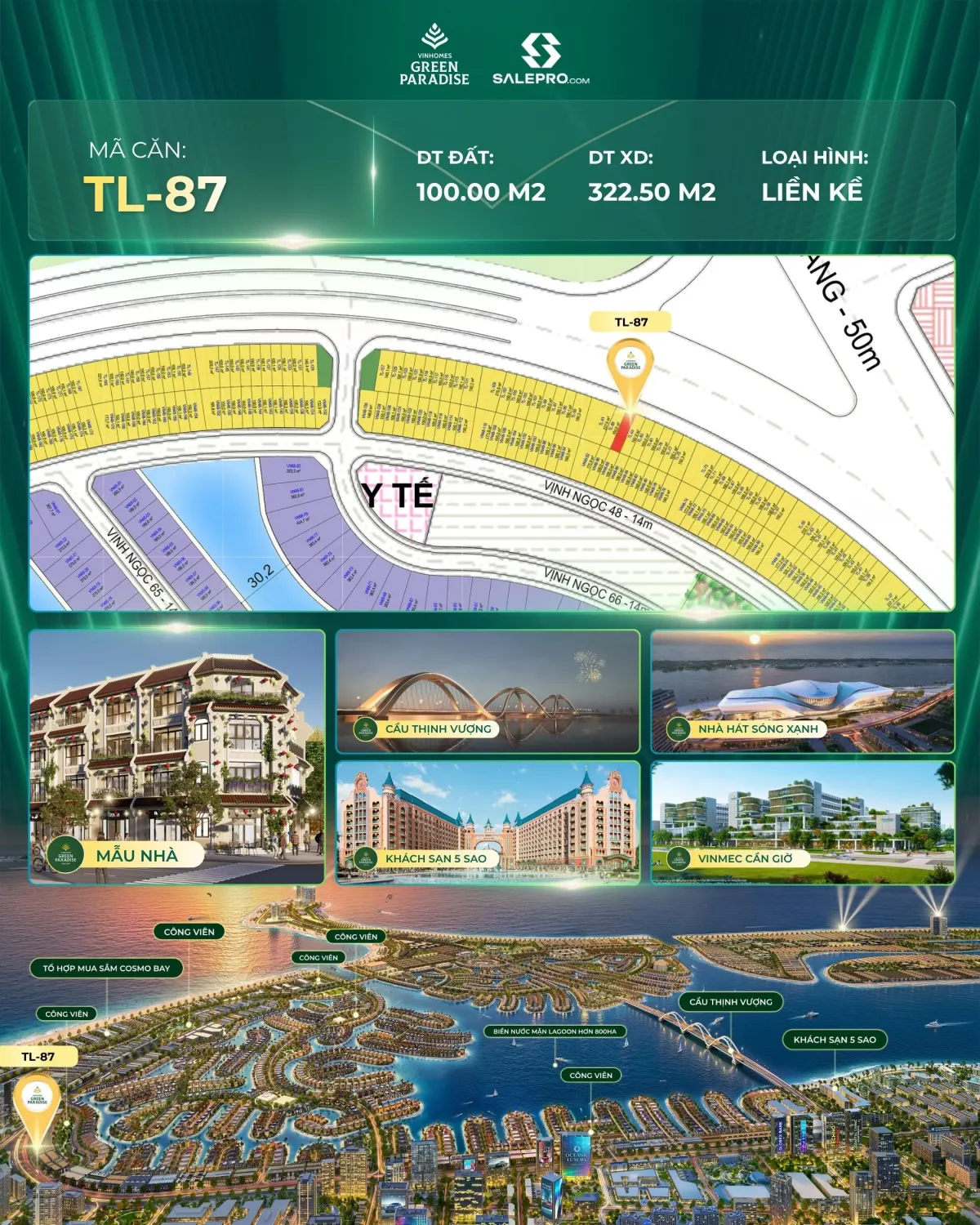 Bán Nhà Phố Liền Kề Vinhomes Cần Giờ | Trục Đường 50m, Gần Trường Học & TMDV | Giá 19.63 Tỷ