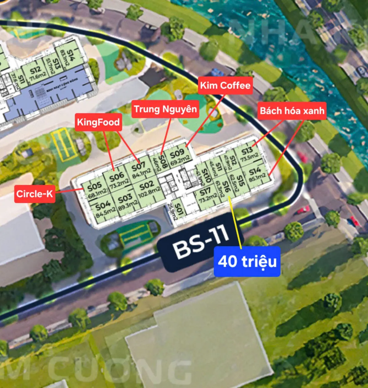 Cho thuê Shophouse Beverly Solari, diện tích 61m2, giá thuê 40tr/th