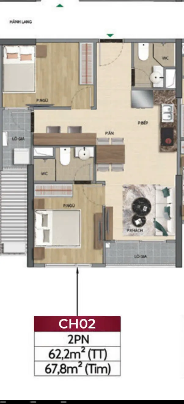 Bán Căn Hộ Beverly Solari Đông Nam 2PN DT lớn - ảnh 4