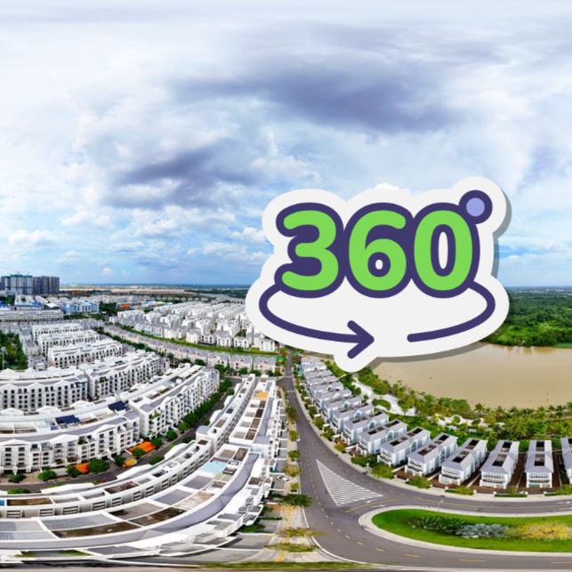 Hình ảnh 360 độ khu The Manhattan Glory – Vinhomes Grand Park từ dãy biệt thự đường V3 - Xem Nhà Tốt