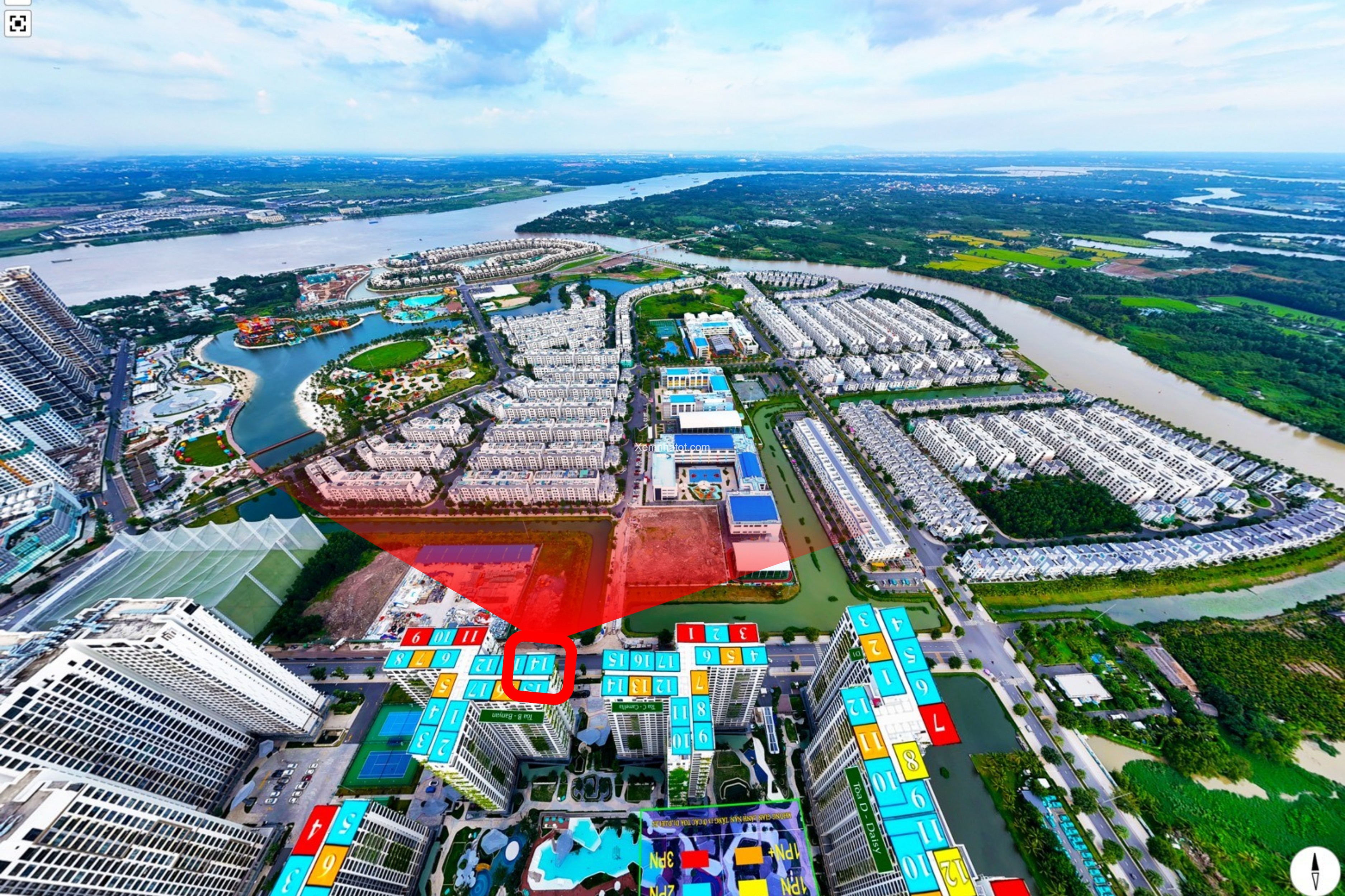 Chỉ từ 1,5 Tỷ có ngay căn hộ 2PN Gốc - View Pháo hoa, Vinwonders, Biệt thự, Dinh thự, Sông ĐN - DIện tích 73m2 tại Lumiere Boulevard.