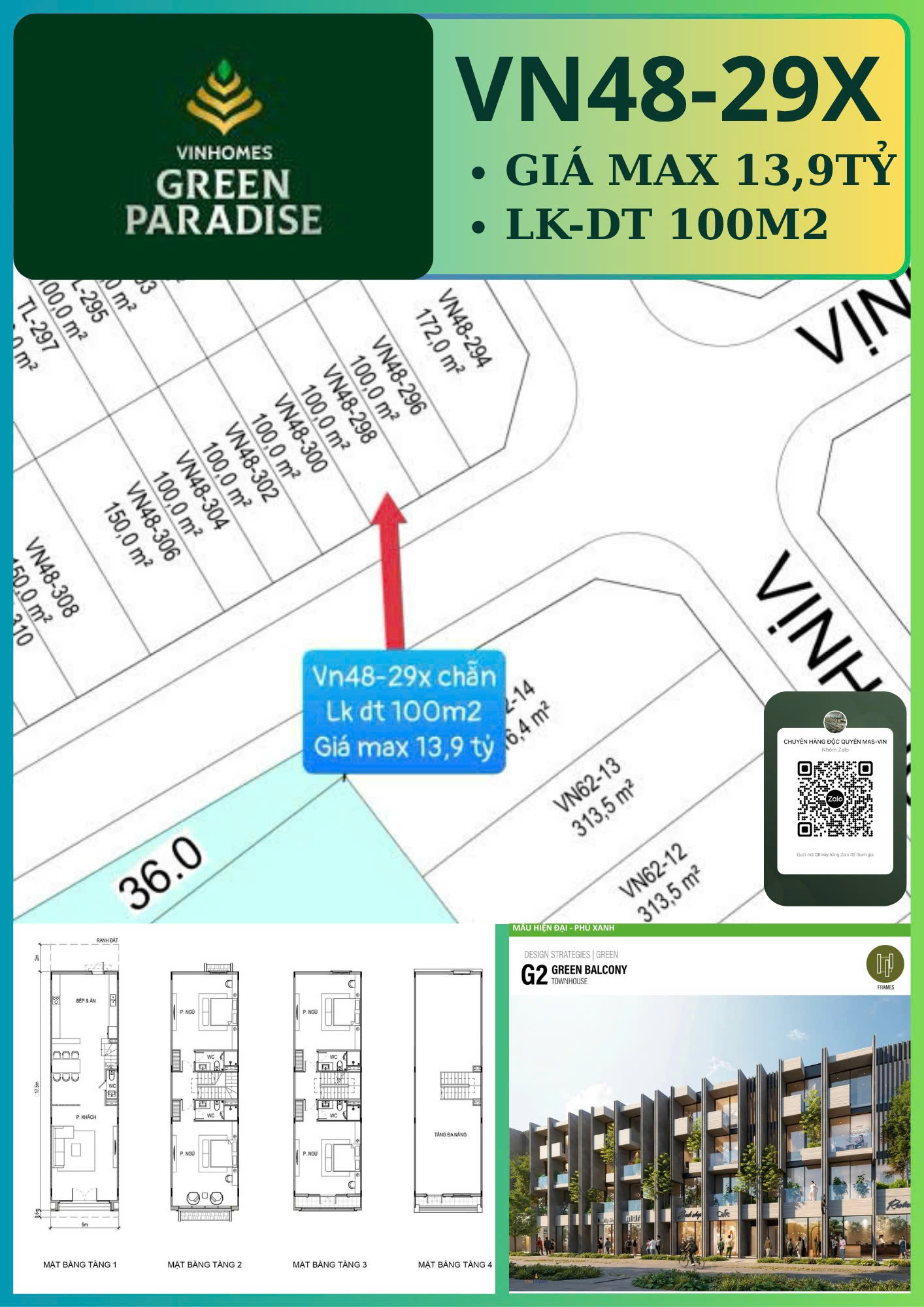 Chuyển nhượng nhà phố VN60-2x – The Green Bay (Vịnh Ngọc), Vinhomes Green Paradise Cần Giờ
