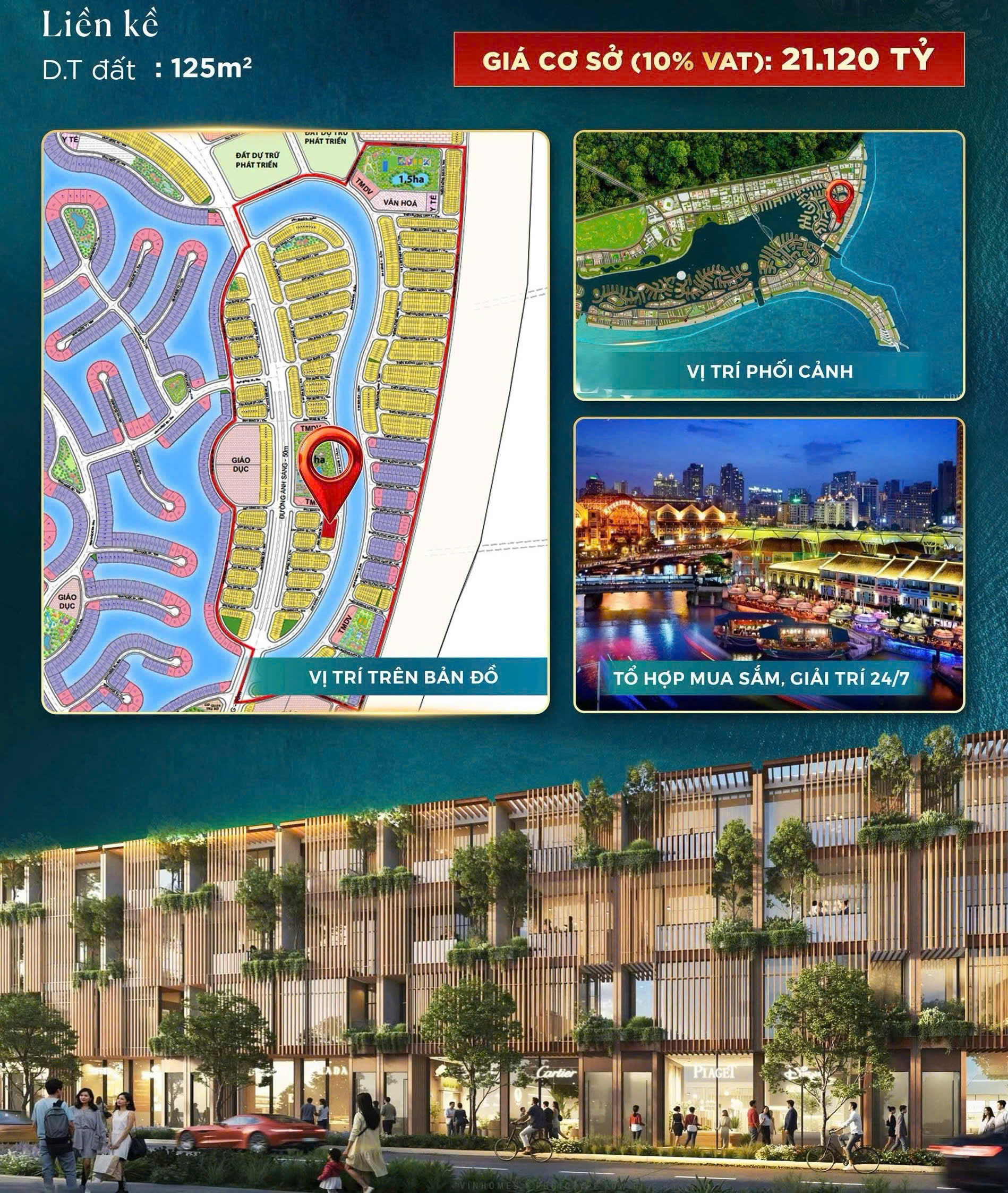 Chuyển nhượng biệt thự song lập VN70-2x – The Green Bay (Vịnh Ngọc), Vinhomes Green Paradise Cần Giờ