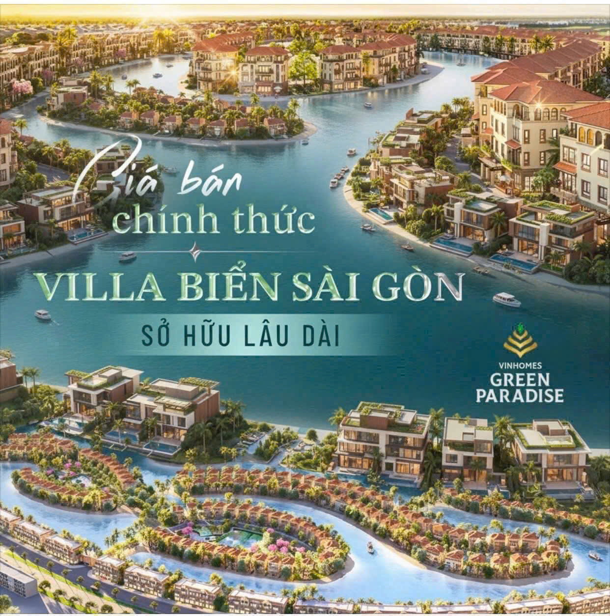 Bán biệt thự song lập VN72 – The Green Bay (Vịnh Ngọc), Vinhomes Cần Giờ – View hồ Lagoon Paradise