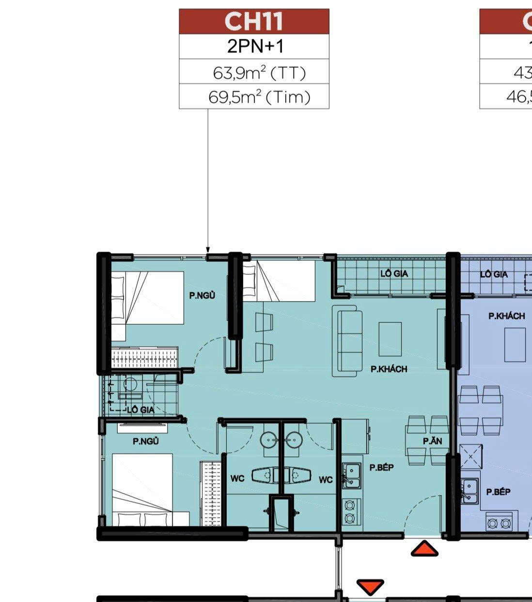 Bán Căn Hộ 2PN+ The Origami – Vinhomes Grand Park View Nội Khu Hồ Bơi | Nhà Trống - ảnh 10