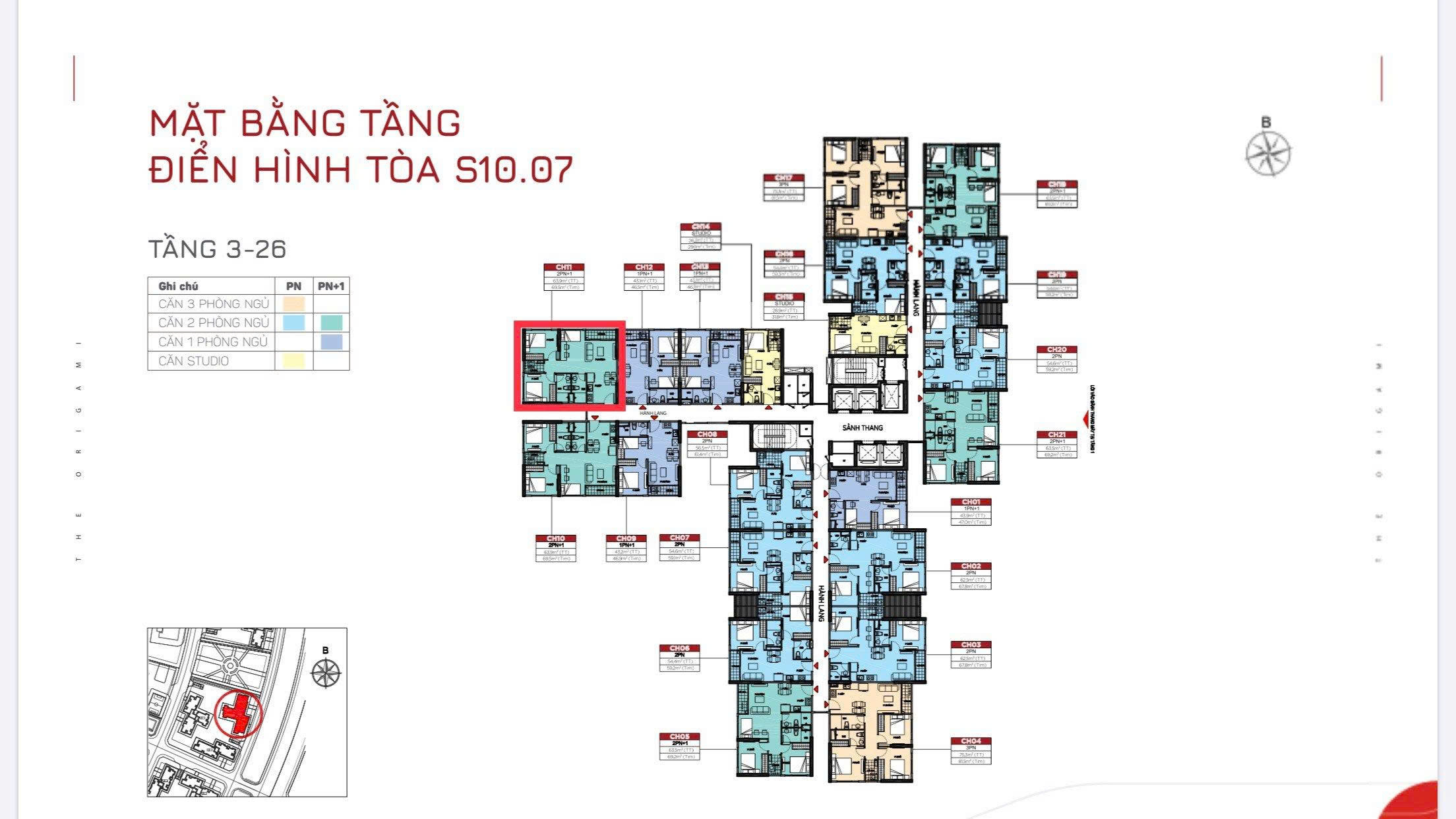 Bán Căn Hộ 2PN+ The Origami – Vinhomes Grand Park View Nội Khu Hồ Bơi | Nhà Trống - ảnh 9