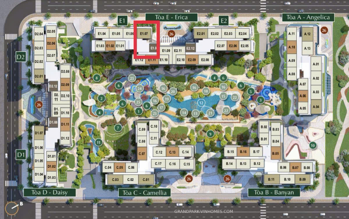 Bán căn hộ 3PN Lumiere Boulevard Tòa E1 - Diện tích 97 siêu rộng - Tự do thiết kế nội thất - Giá 6.7 Tỷ.