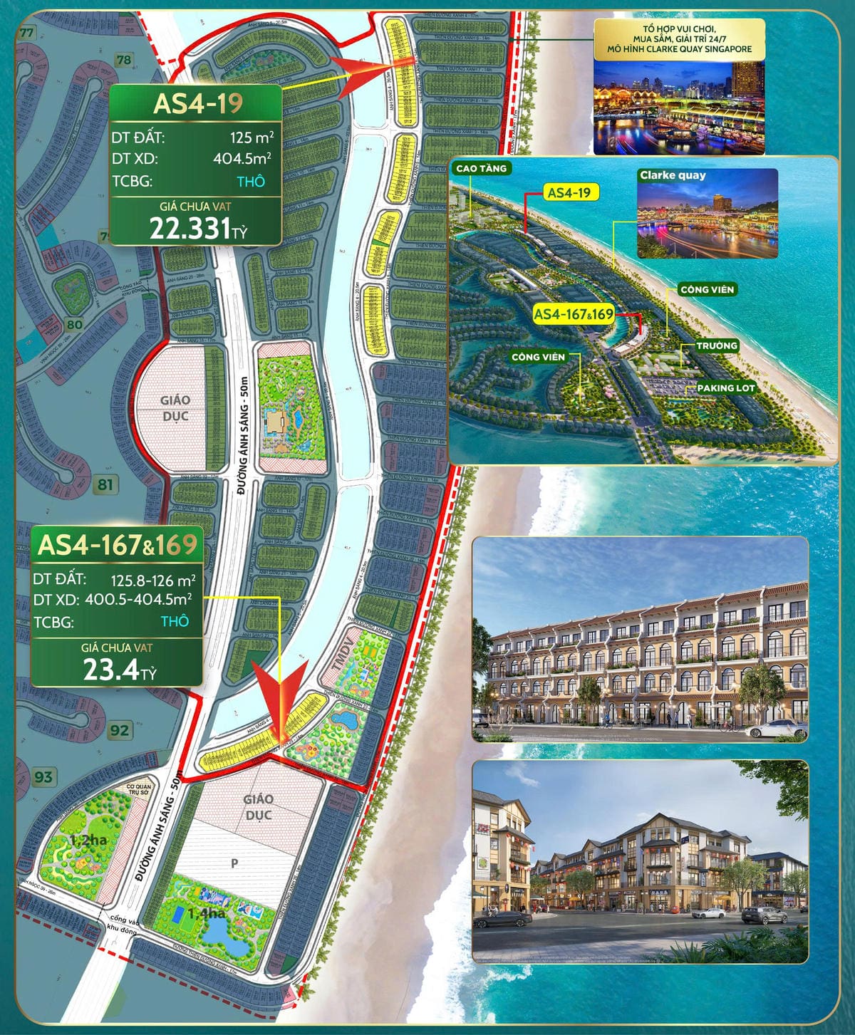 BÁN NHÀ PHỐ BIỆT THỰ AS4-19 – VINHOMES CẦN GIỜ  MẶT TIỀN BIỂN – SÁT CÔNG VIÊN – SÁT CLARKE QUAY – GIÁ TỪ 22.3 TỶ