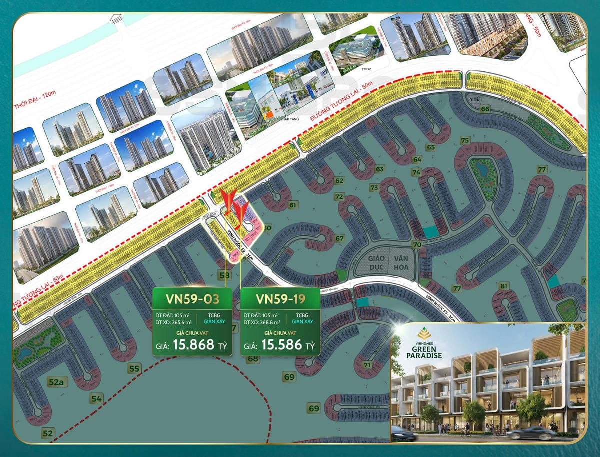 BÁN BIỆT THỰ SONG LẬP VN59-03 – VINHOMES CẦN GIỜ  VỊ TRÍ MẶT TIỀN THƯƠNG MẠI 50M – GIÁ CHỈ 15.868 TỶ – CƠ HỘI ĐẦU TƯ KHÔNG THỂ TỐT HƠN
