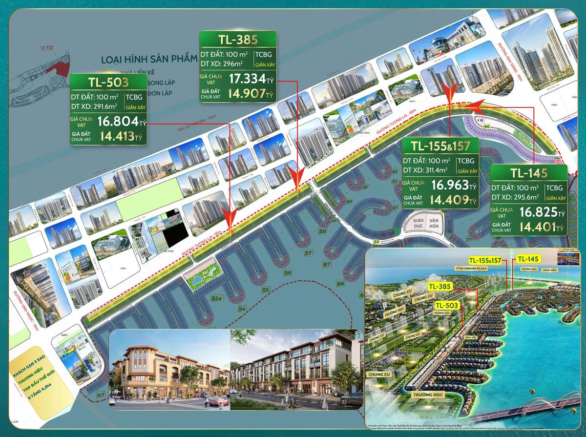 BÁN BIỆT THỰ VINHOMES GREEN PARADISE TL-145 – VINHOMES CẦN GIỜ  GIÁ CHỈ 16.8 TỶ • MẶT TIỀN TRỤC THƯƠNG MẠI 58M • TIỀM NĂNG KINH DOANH KHỦNG