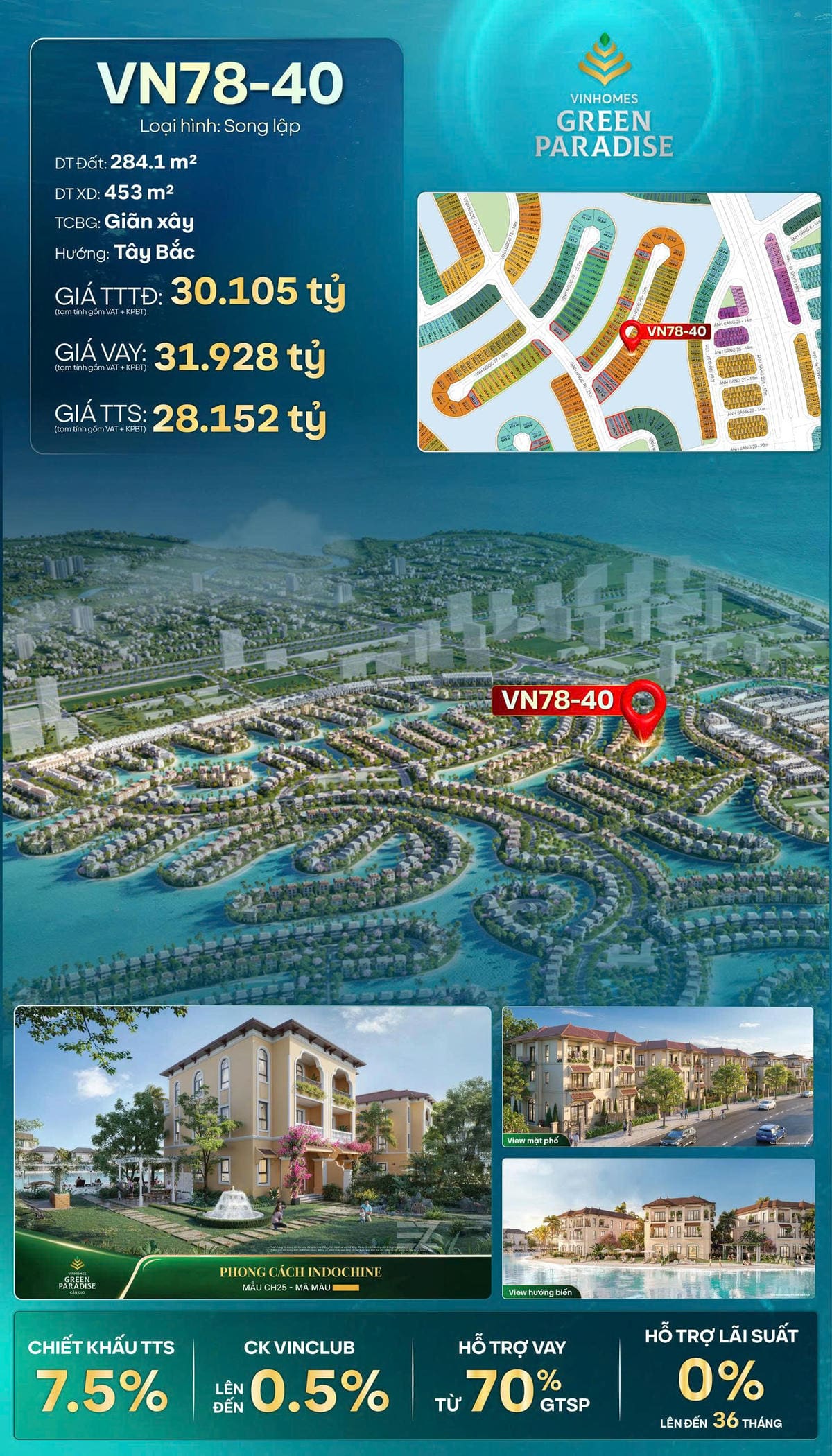 Bán biệt thự song lập VN78-40 – Vinhomes Green Paradise Cần Giờ | View kênh nước | Giá tốt – Chính sách ưu đãi lớn - ảnh 9