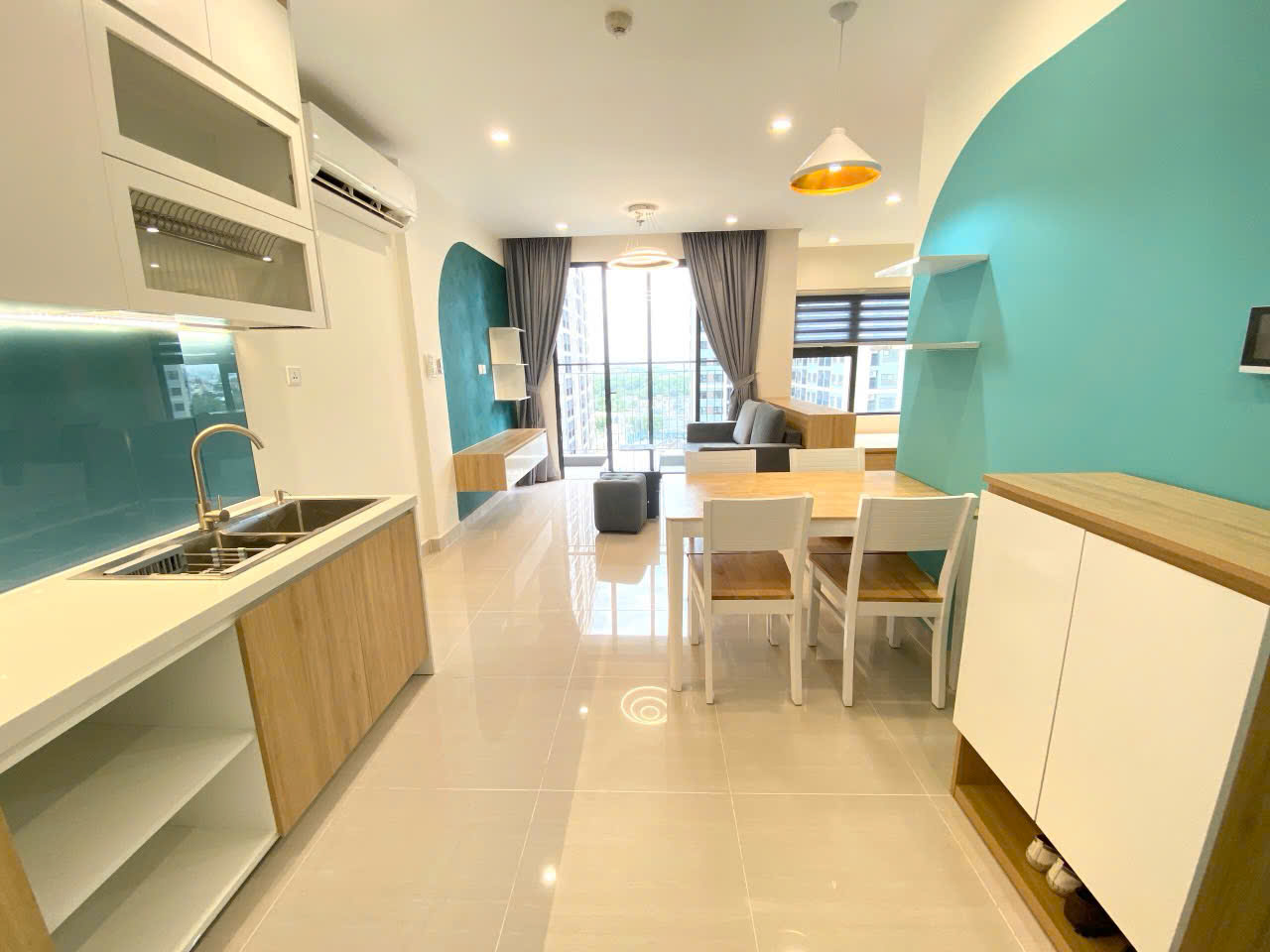 Bán Căn Hộ 2PN+ Vinhomes Grand Park – The Rainbow Tầng Thấp | View Công Viên & Hồ Bơi | Full Nội Thất