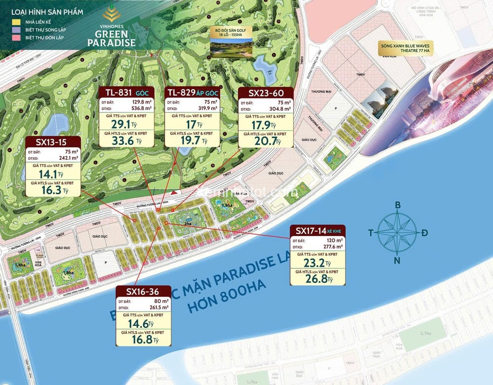 Bán Shophouse Vinhomes Cần Giờ – TL-829 Áp Góc, View Sân Golf, Trục Thương Mại