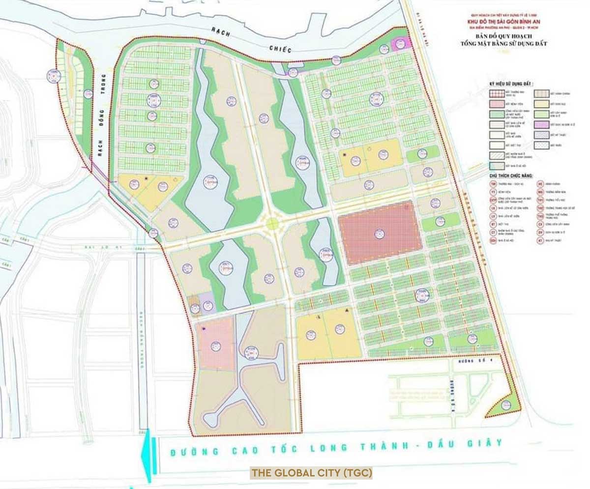 Mặt bằng quy hoạch tổng thể dự án The Global City TP. Thủ Đức