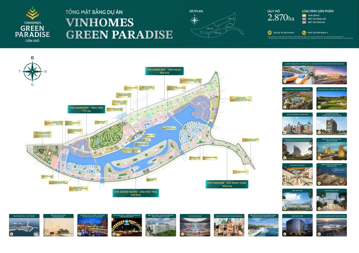 Quy mô Vinhomes Green Paradise: Có bao nhiêu tòa và phân khu?